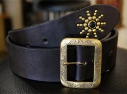 15GB-003BK-B : 44mm 幅 BELT 1POINT STUDS(スタッズBRASS)