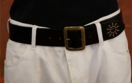 15GB-003BK-B : 44mm 幅 BELT 1POINT STUDS(スタッズBRASS)