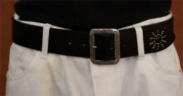 15GB-003BK-SV:44mm幅 BELT 1POINT STUDS(スタッズSILVER色)