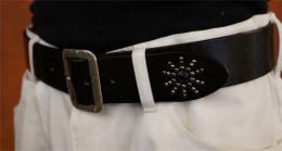 15GB-003BK-SV:44mm幅 BELT 1POINT STUDS(スタッズSILVER色)