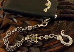 16WCS-FE001SB : FEATHER HEAD WALLET CHAIN