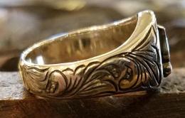 18R-OVEG004SS : OVAL ENGRAVING RING /SWALLOW-L