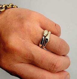 25HS-R-UB01-K10,K18YG&SV : RING "OUROBOROS RING"
