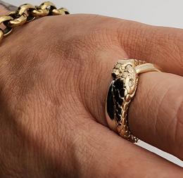 25HS-R-UB01-K10,K18YG&SV : RING "OUROBOROS RING"