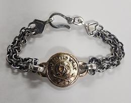 25HS-BR001-K10YG&SV : BRACELET "NO MATTER WHAT"