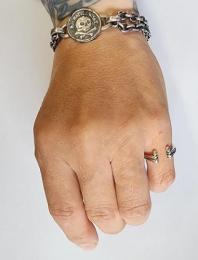 26HS-R-CB02-SV : HΦS RING/CROSS BONES/SMALL TYPE