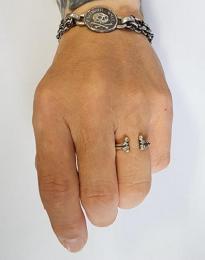 26HS-R-CB02-SV : HΦS RING/CROSS BONES/SMALL TYPE