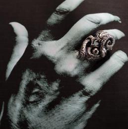 19R-SS101SS : RING / SKULL & SNAKE